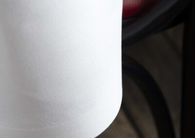 Close-up van het einde van een tafellaken