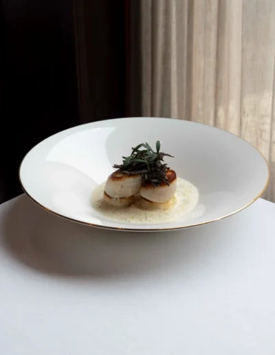 Verfijnd voorgerecht met romige saus